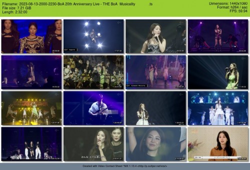 BoA – BoA 20th Anniversary Live – THE BoA : Musicality (KNTV 2023.08.13)
