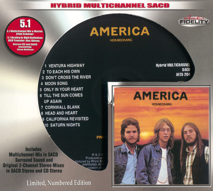 America - Homecoming (1972) [Audio Fidelity 2015] {SACD ISO + FLAC 24bit/88,2kHz}