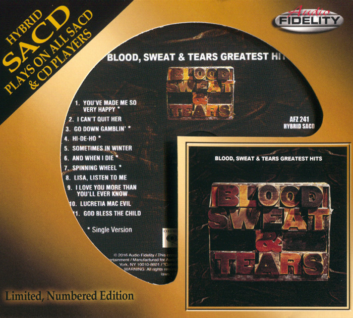 Blood, Sweat And Tears - Greatest Hits (1972) [Audio Fidelity 2016] {SACD ISO + FLAC 24bit/88,2kHz}