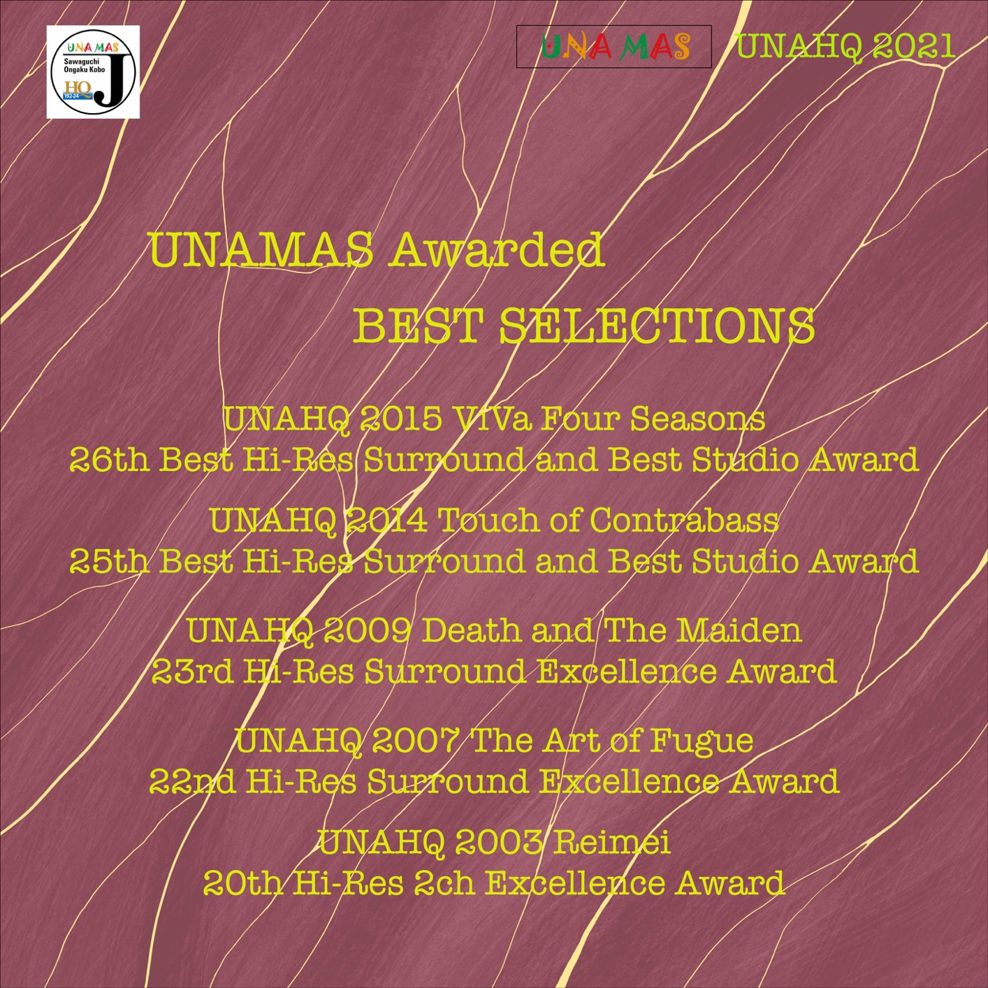 Various UNAMAS - UNAMAS Awarded Best Selections (2020) [FLAC 24bit/192kHz]