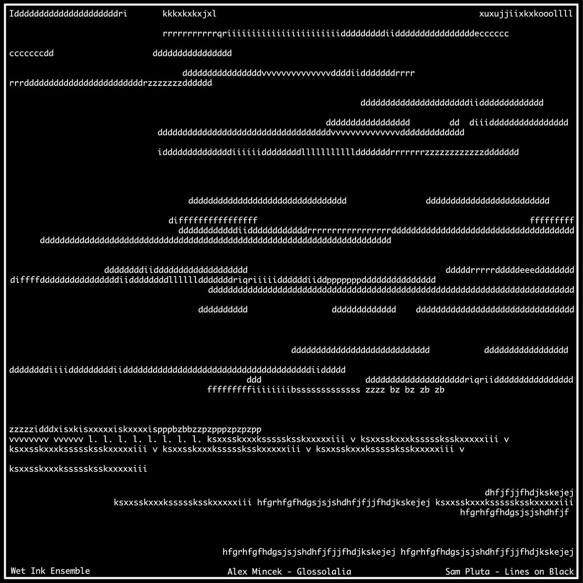 Wet Ink Ensemble – Glossolalia​/​Lines On Black (2020) [FLAC 24bit/44,1kHz]