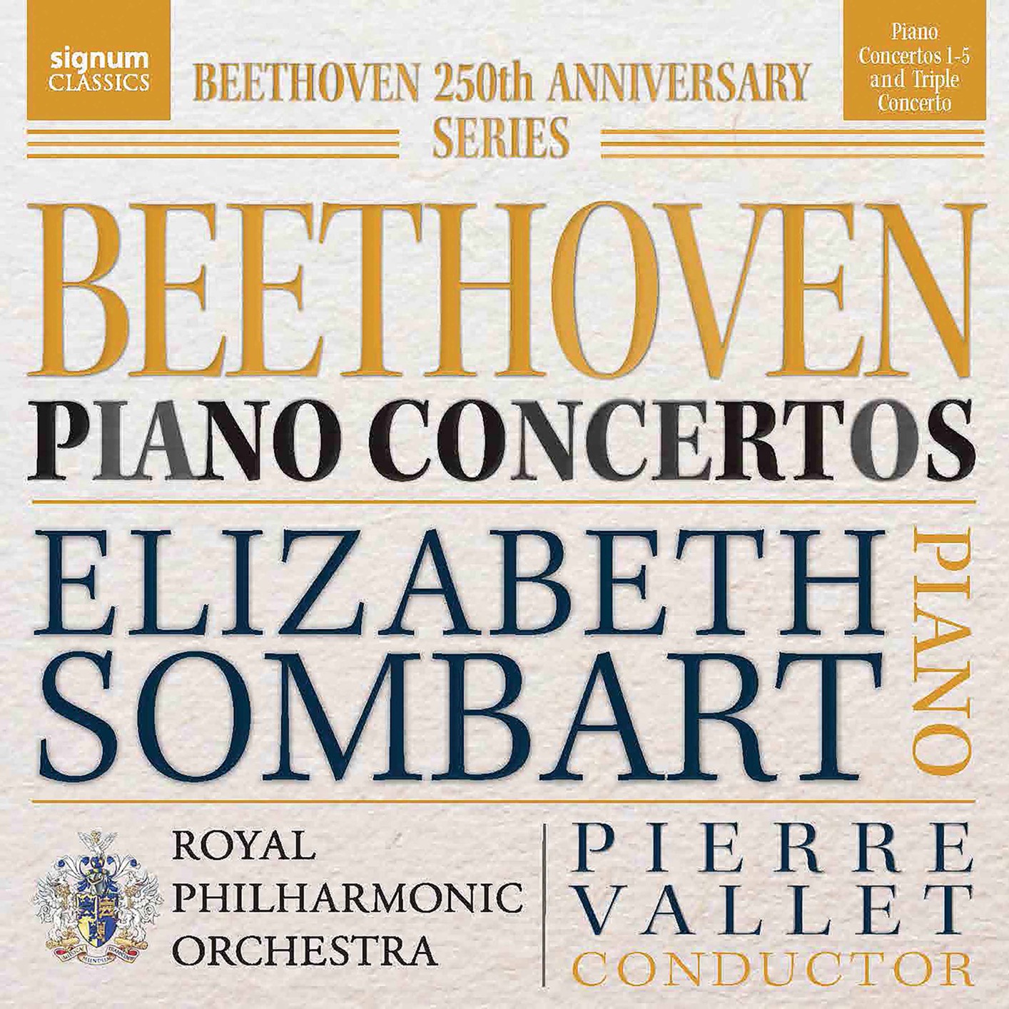 Elizabeth Sombart, Royal Philharmonic Orchestra & Pierre Vallet - Beethoven - Piano Concertos 1 - 5 and Triple Concerto (2021) [FLAC 24bit/192kHz]
