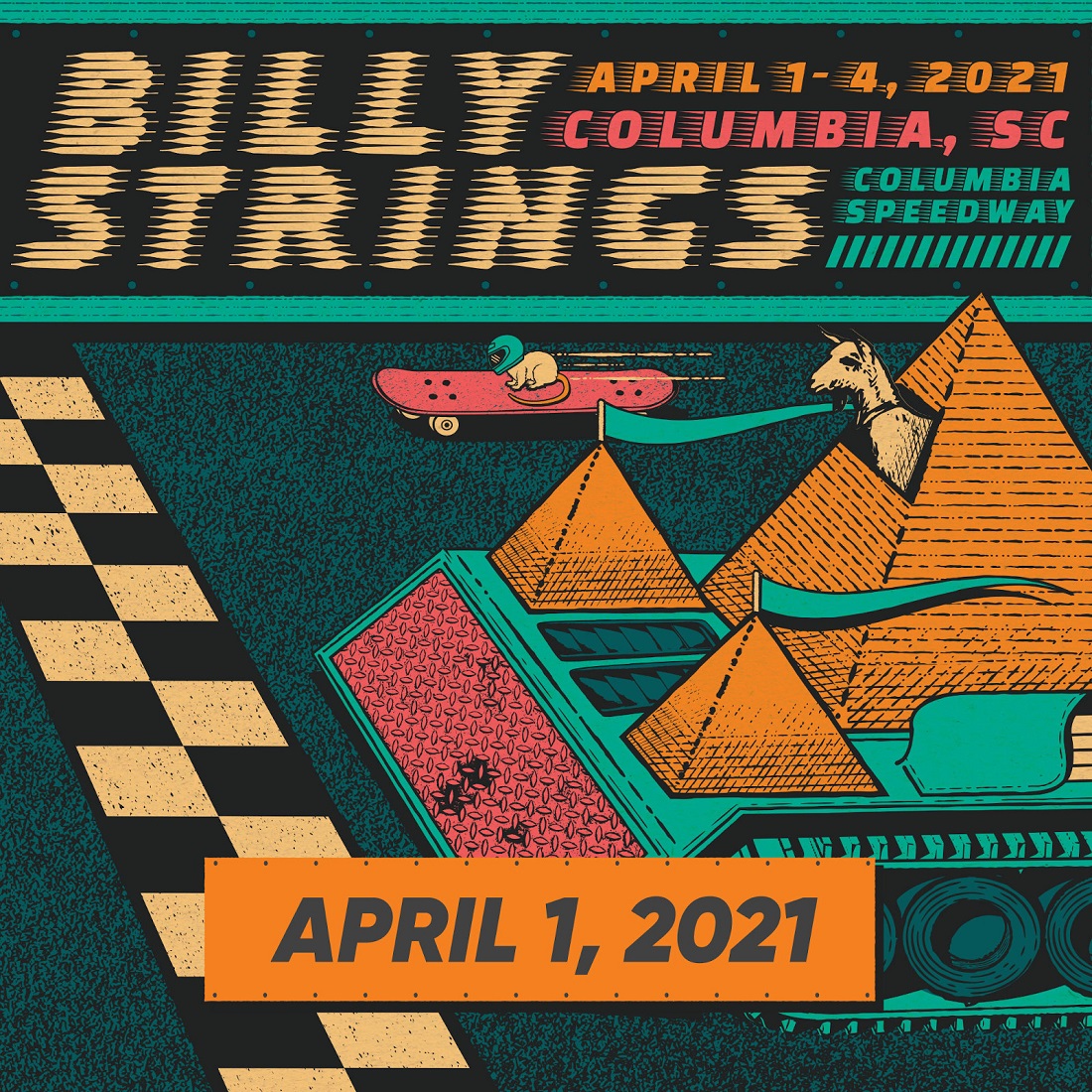 Billy Strings - 2021-04-01 Columbia Speedway, Columbia, SC (2021) [FLAC 24bit/48kHz]